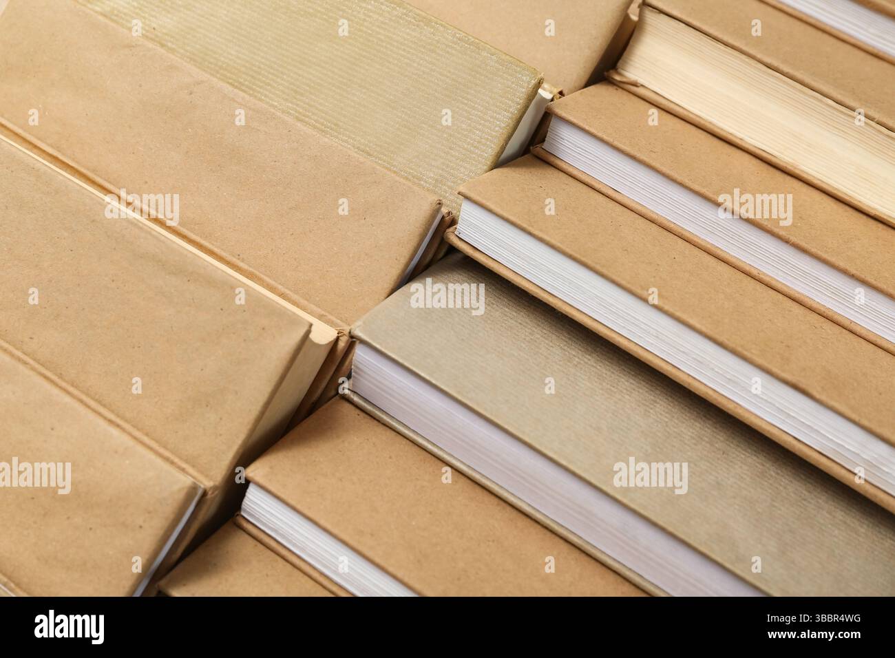 Many different books as background, closeup Stock Photo