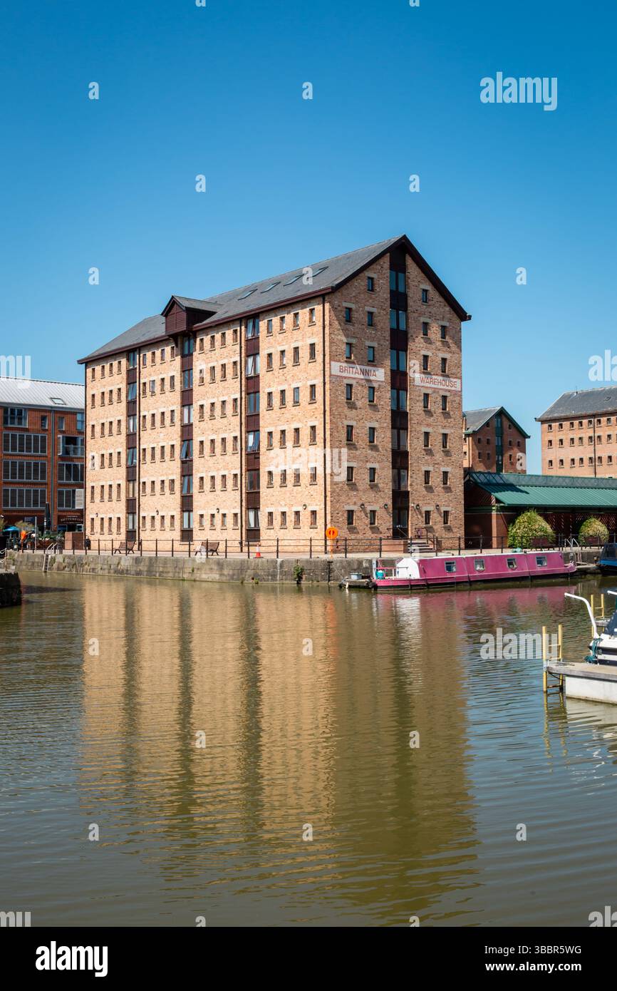 Residential and commercial conversions, Gloucester Docks, UK. 2025 Stock Photo