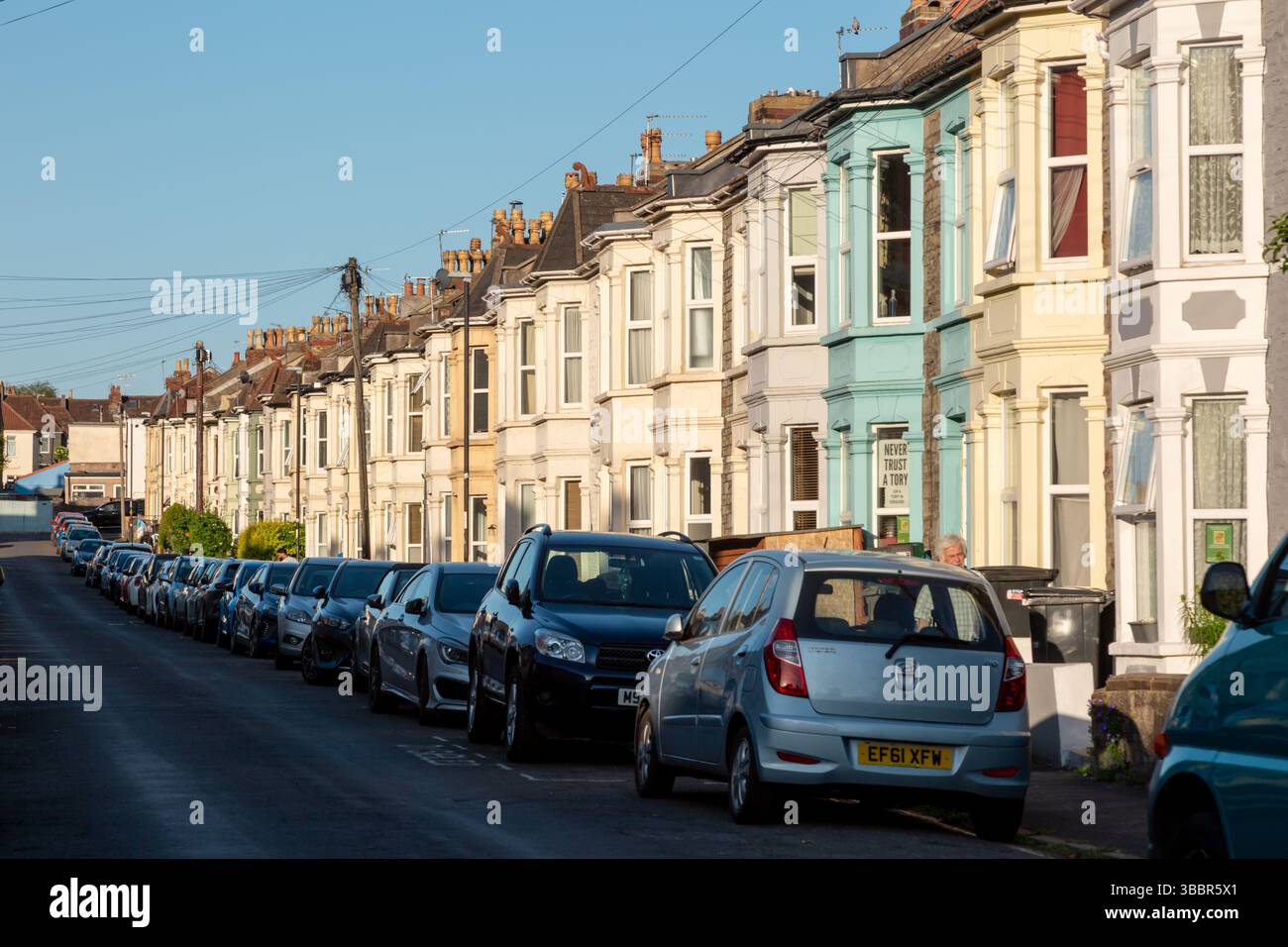 Residential street in Bristol, UK 2025 Stock Photo
