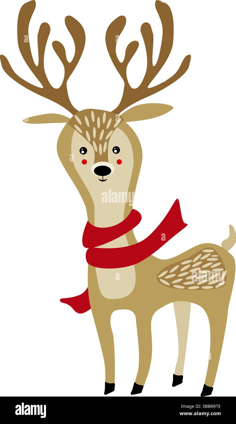 Cute vector wild animals of deer Stock Vector