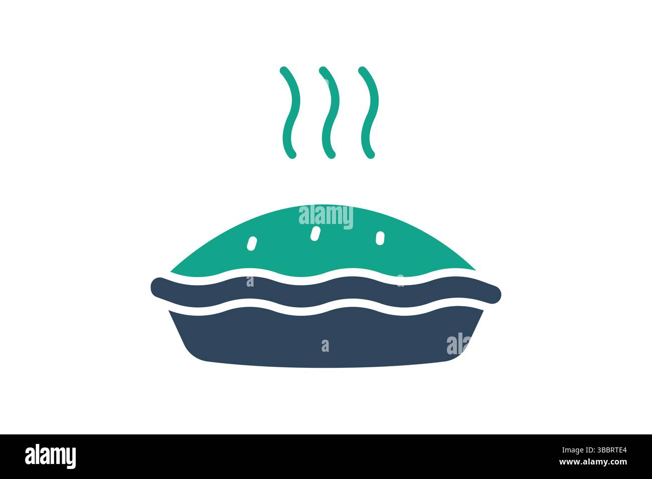 Pie icon. solid icon style. food elements vector illustration Stock Vector