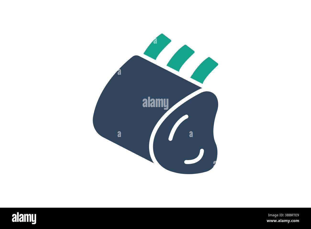 Lamb icon. solid icon style. icon related to lamb rack. meat elements vector illustration Stock Vector