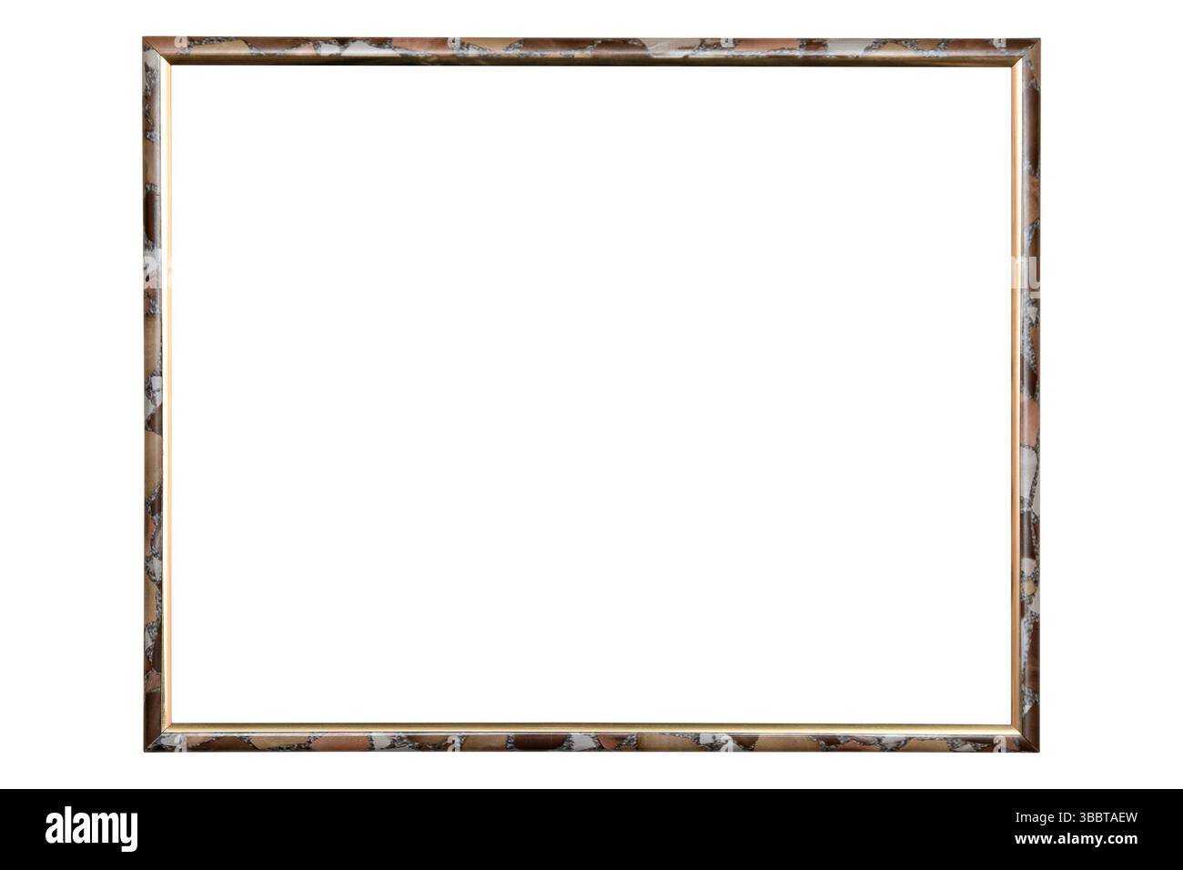 light brown frame for photo, certificate isolated Stock Photo - Alamy