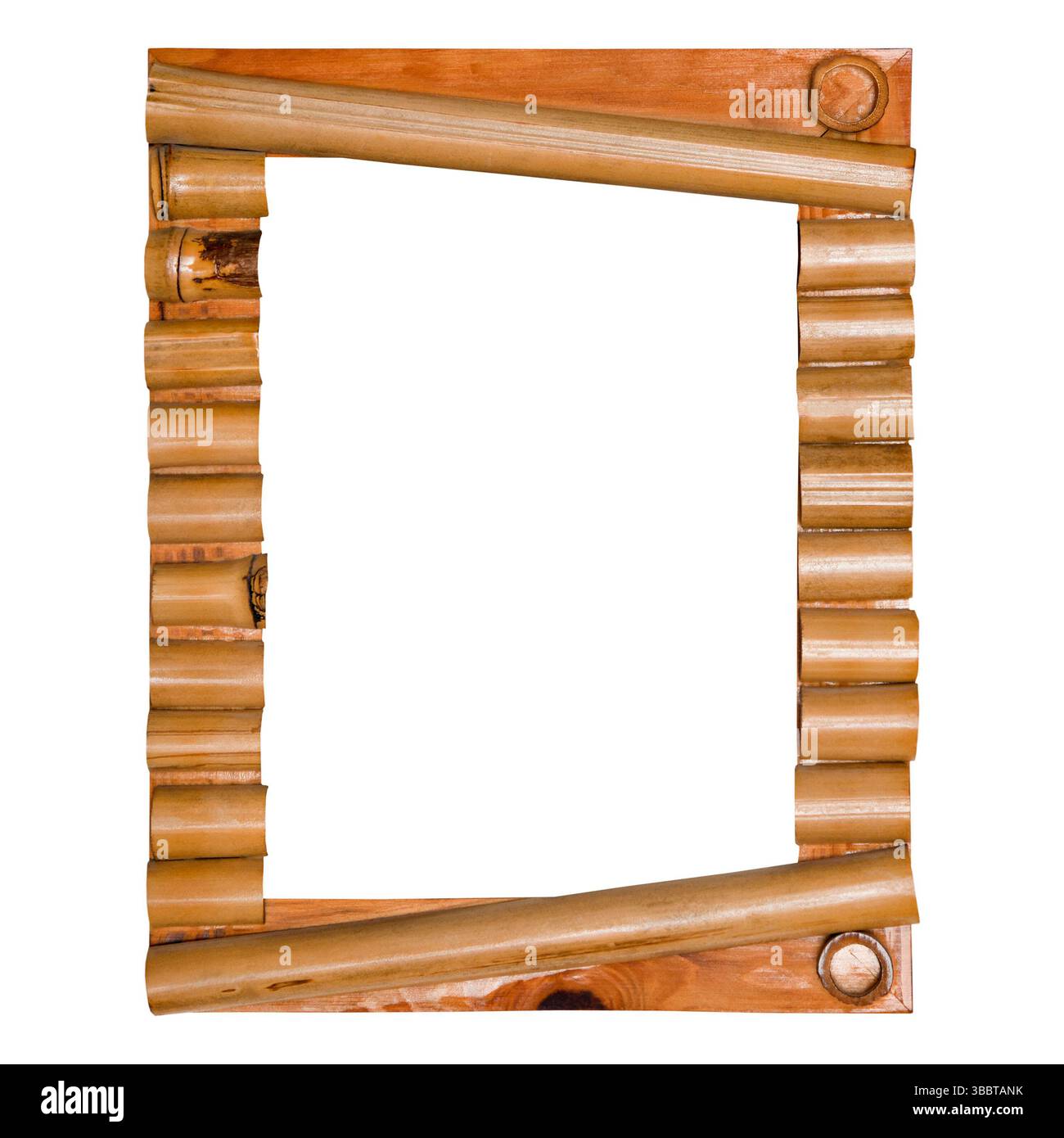 light brown frame for photo, certificate isolated Stock Photo - Alamy