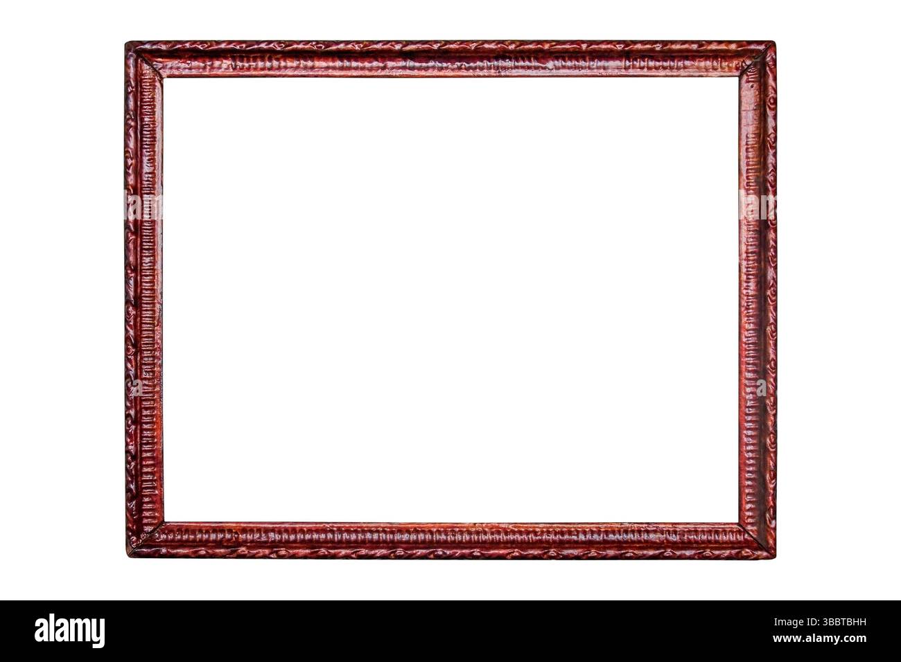 light brown frame for photo, certificate isolated Stock Photo - Alamy