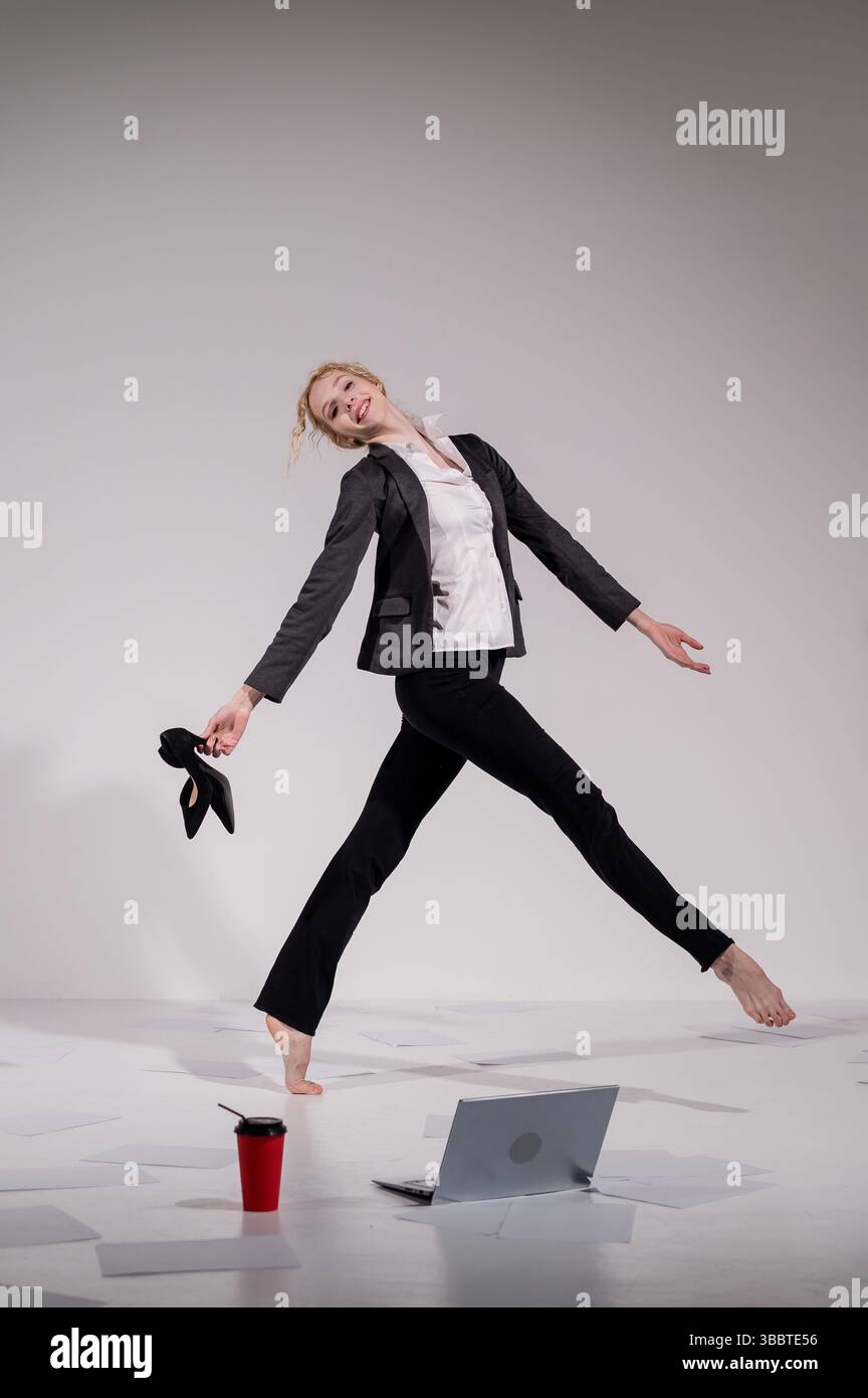 Graceful barefoot ballerina in hi-res stock photography and images - Alamy