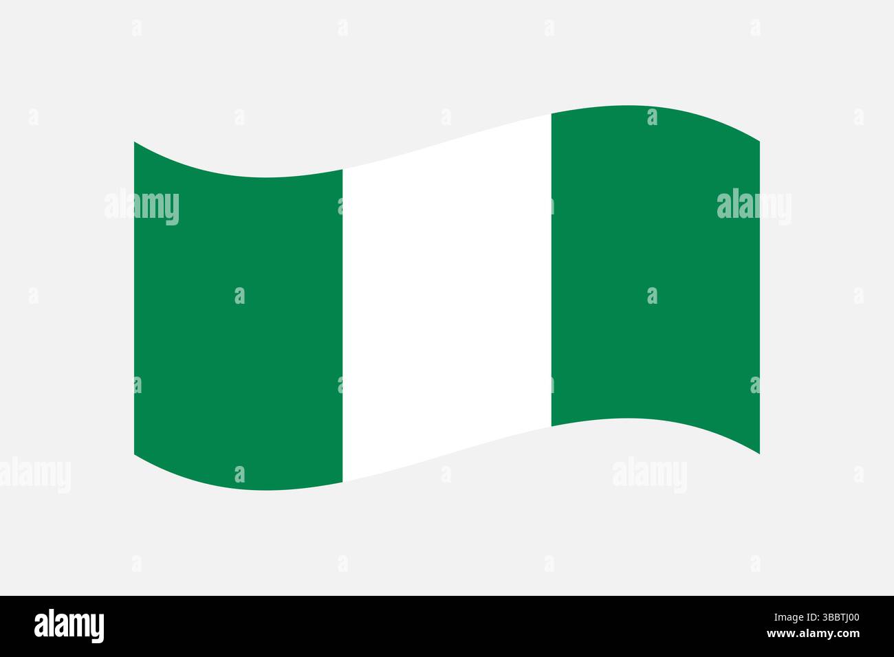 Flag of Nigeria. Nigeria flag official colors and proportion digital ...