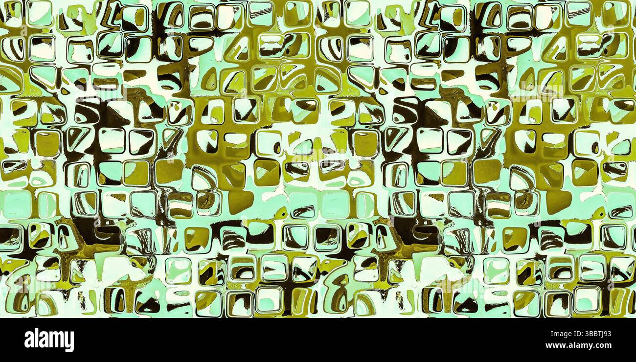 Abstract blotched random mosaic shape square seamless border pattern ...
