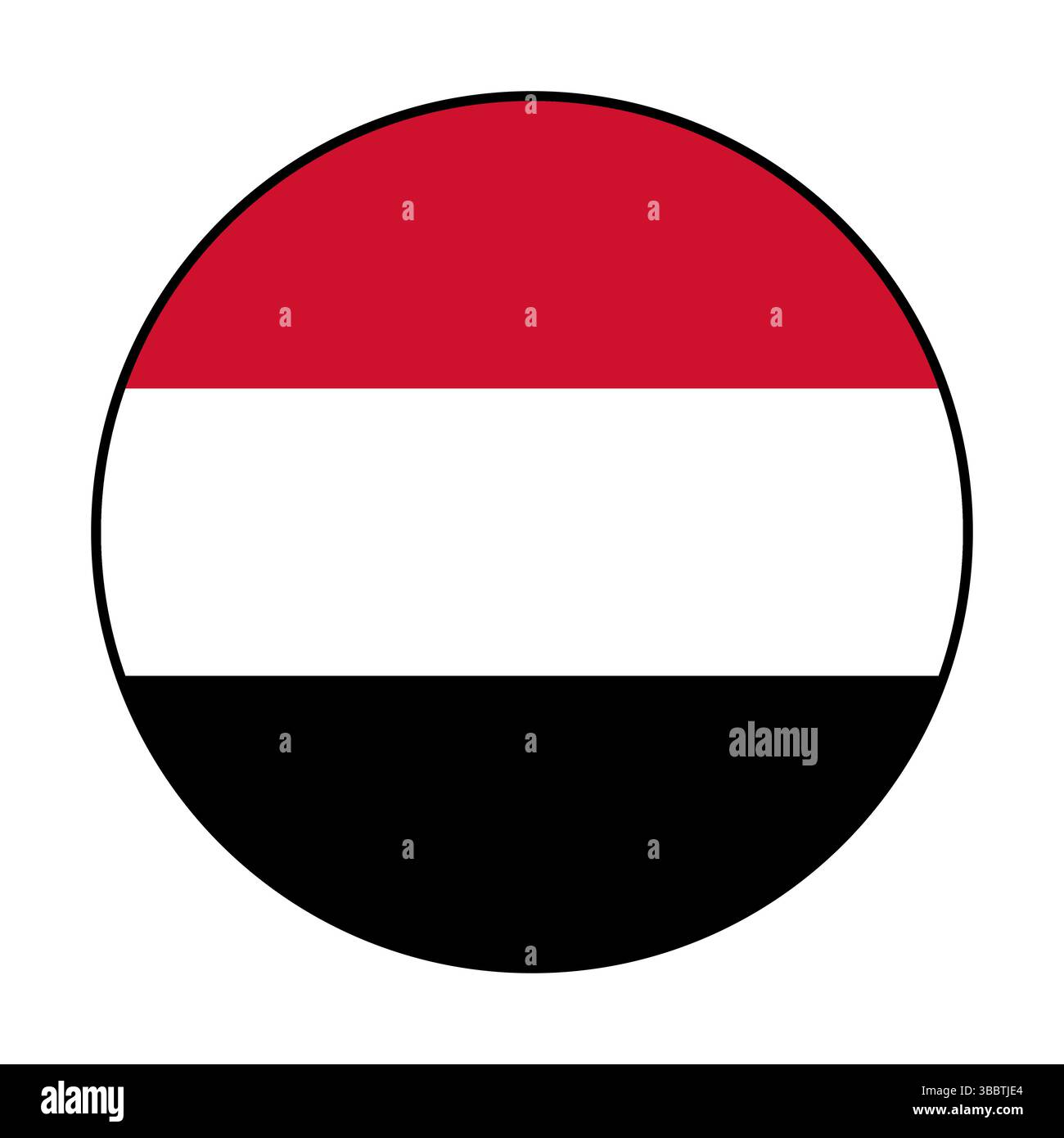 Flag of Yemen. Black edge. Yemen circle flag logo icon computer vector ...