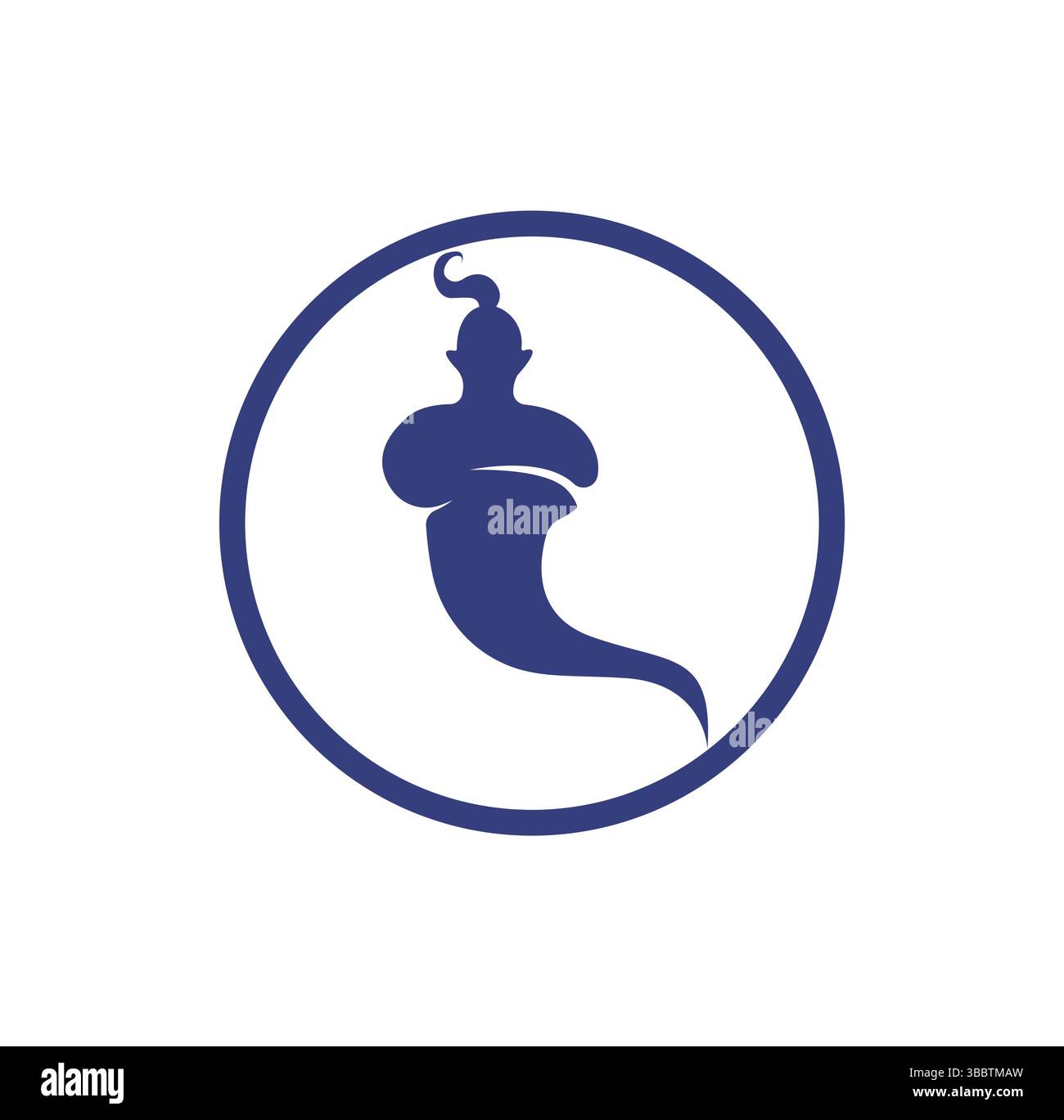 gennie logo design template with lamp Stock Vector