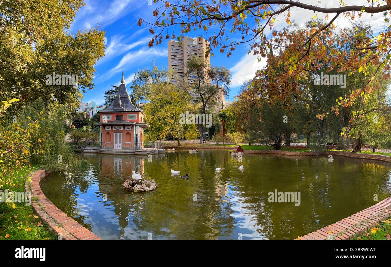 Casita del Pescador. The Retiro park, Madrid, Spain. - Smartphone Captured Stock Image