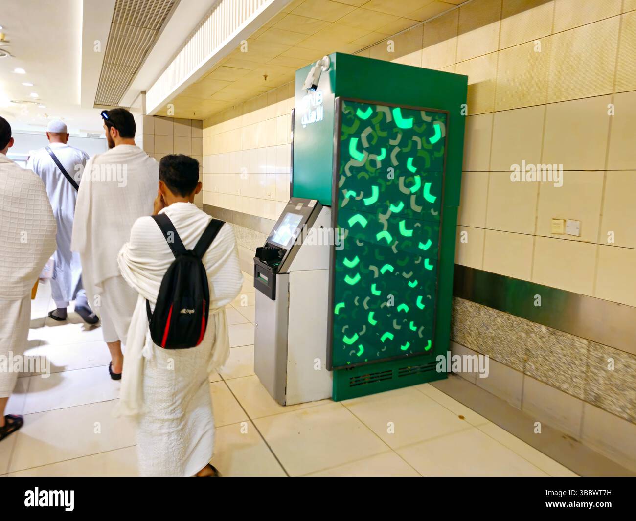 Mecca Machine Mecca, Saudi Arabia, June 9 2024: SNB ATM automated teller machine to ...