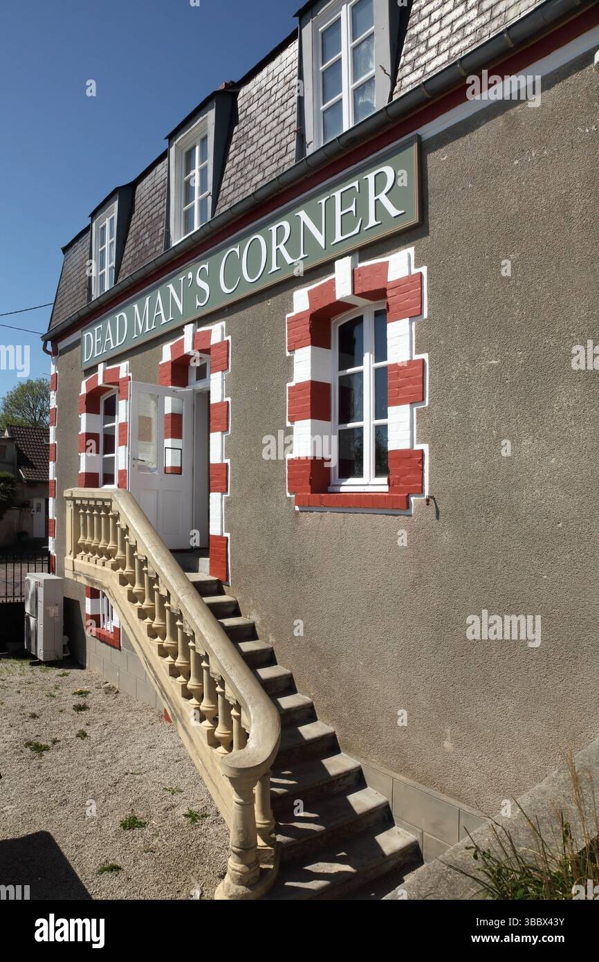 "Daed Man's Corner" at the D-Day Experience museum, Carentan-les-Marais, Normandy, France. Stock Photo