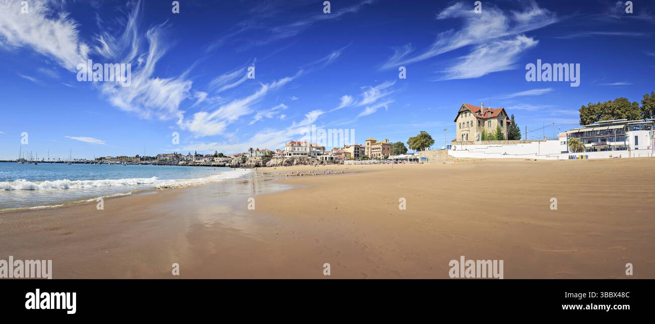 The Praia da Conceicao beach in Cascaias, Portugal, Europe Stock Photo ...