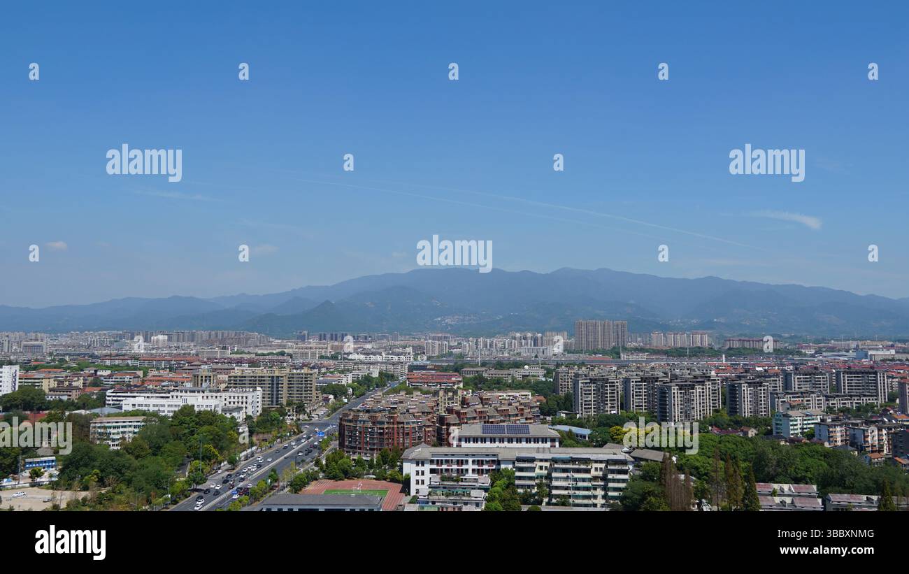 Cityscape of Jinhua, Zhejiang: A Blend of Tradition and Modernity Stock Photo
