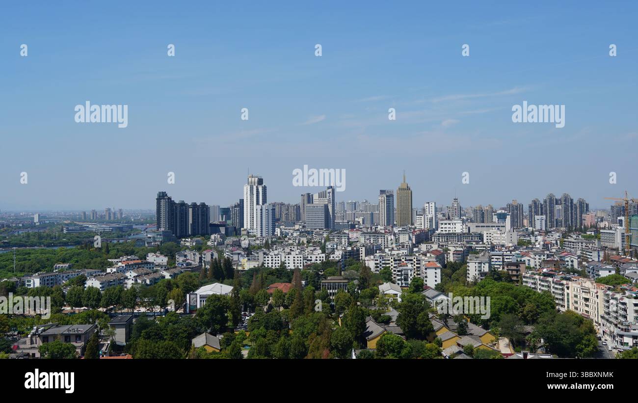 Cityscape of Jinhua, Zhejiang: A Blend of Tradition and Modernity Stock Photo