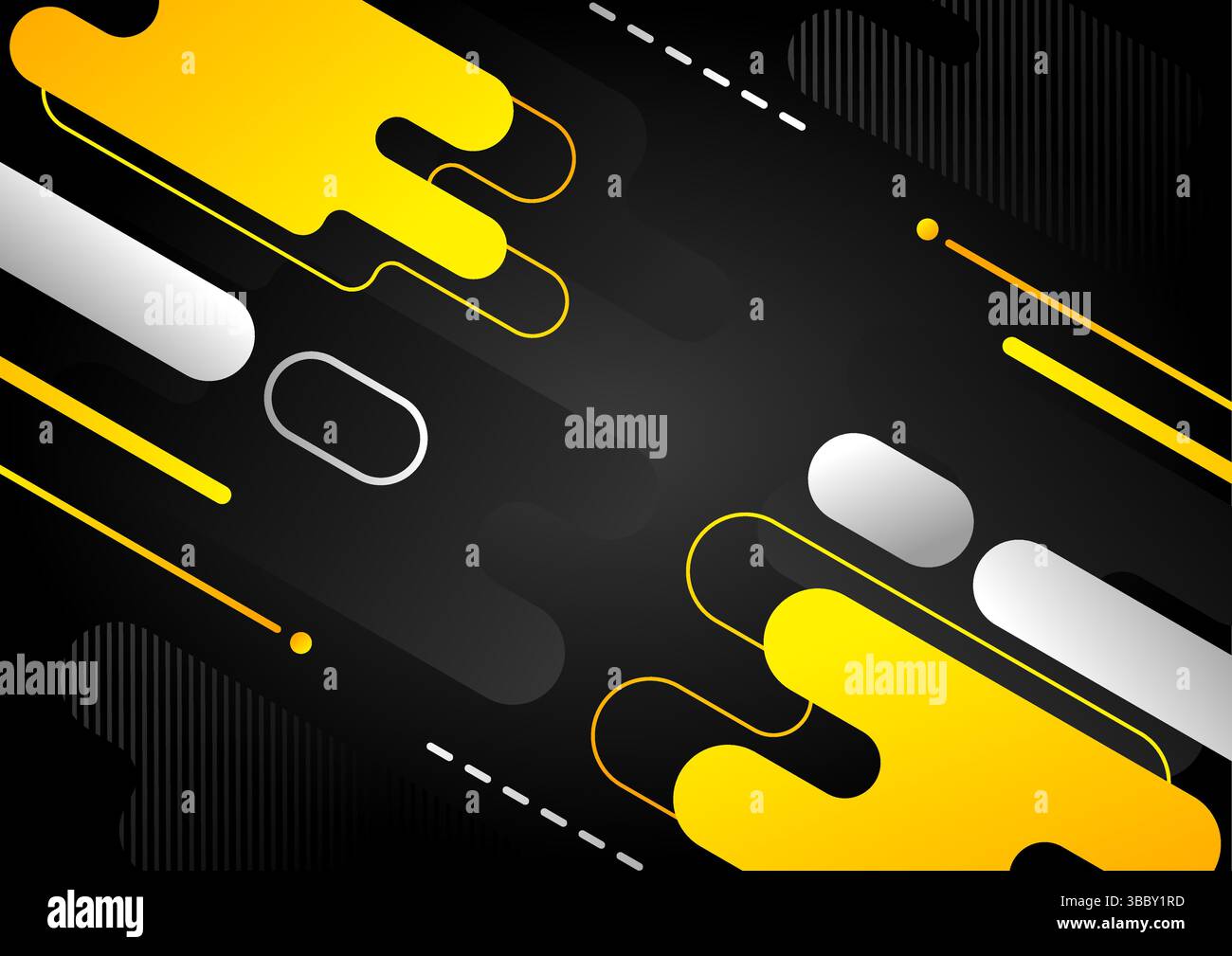abstract black and yellow gradient background with geometric and line ...