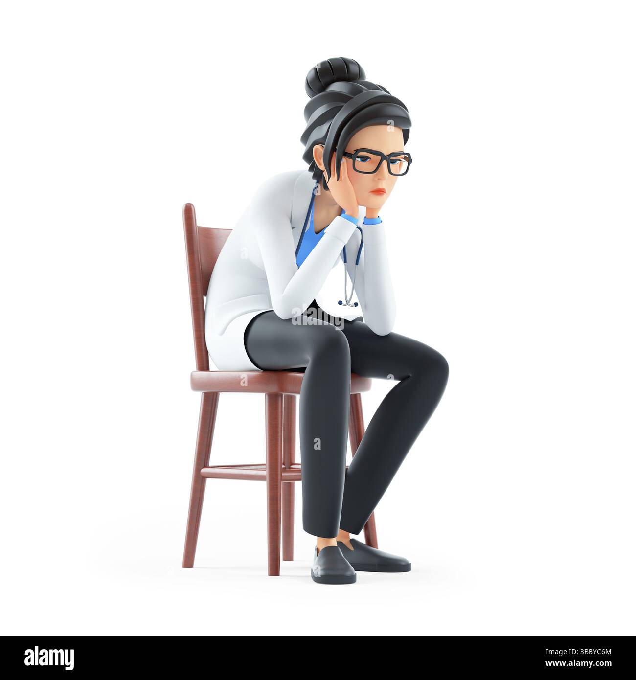Cartoon sulking woman Cut Out Stock Images & Pictures - Alamy