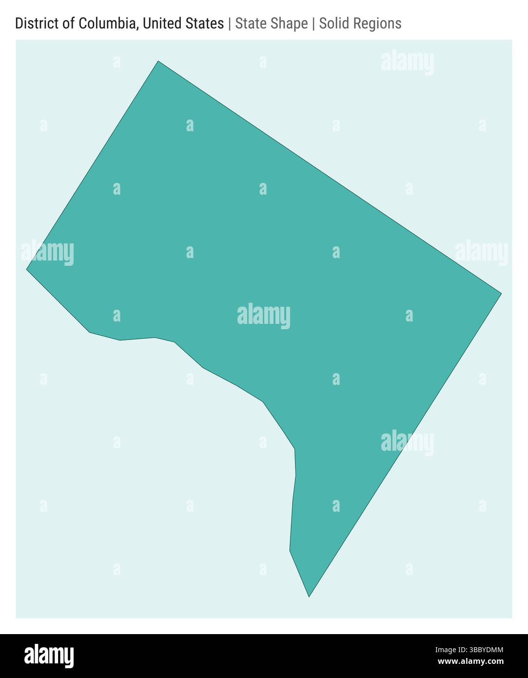 District of Columbia, United States. Simple vector map. State shape ...
