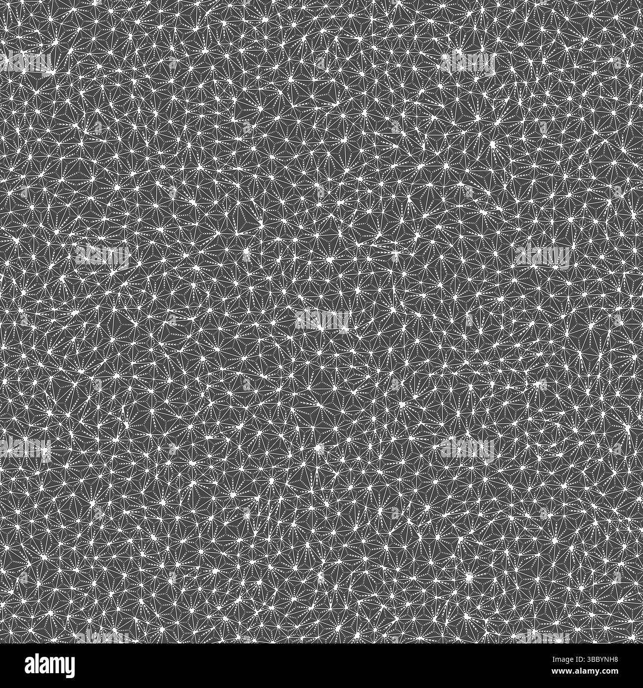 Minimalistic triangles background. Tiny shape size. Multiple repeated inner triangles. Black and white style. Repeatable pattern. Modern vector tiles. Stock Vector