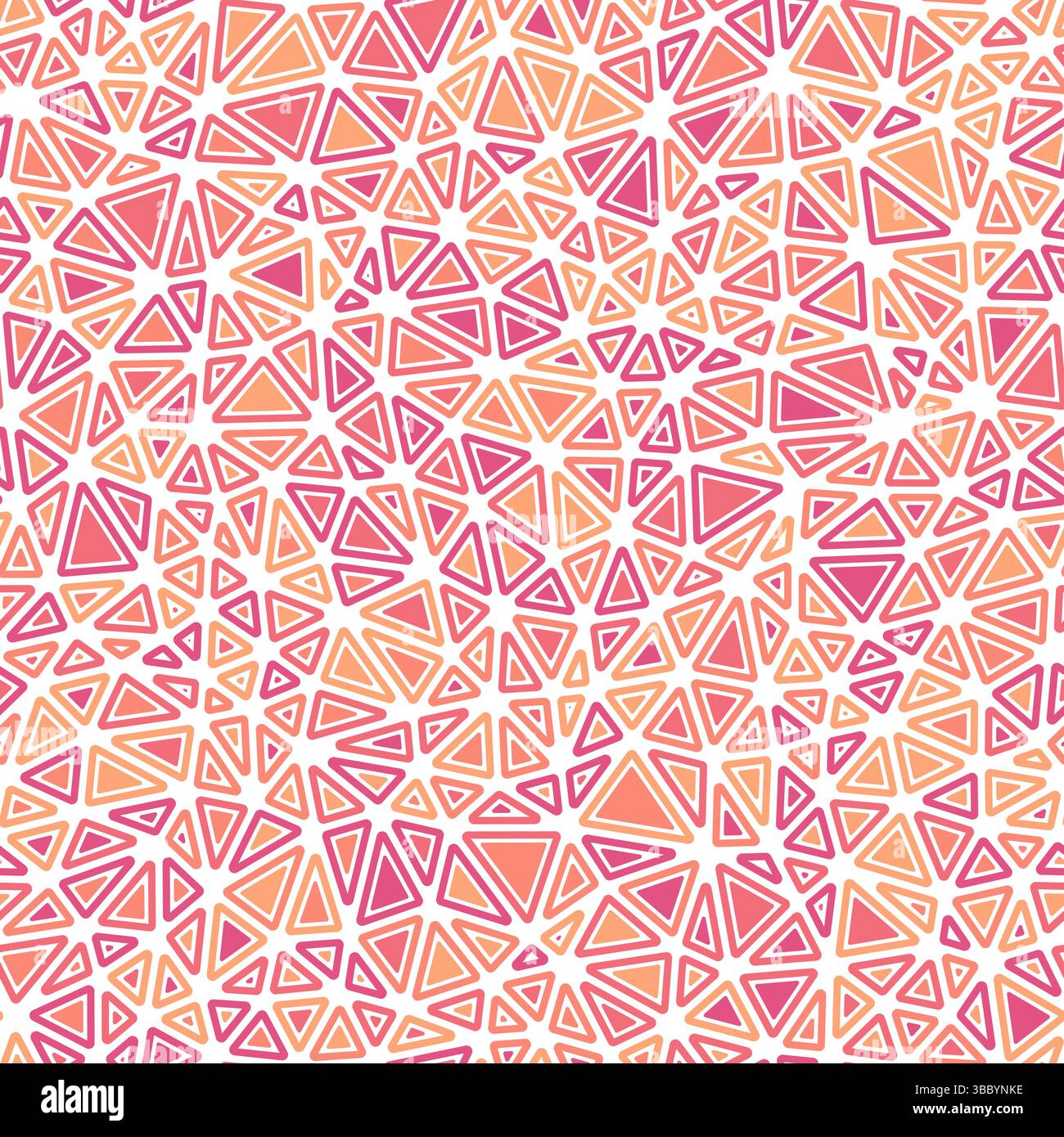 Pattern of triangle shapes. Rounded solid shapes in frames. Compact triangles size. Multicolored style. Repeatable pattern. Amazing vector tiles. Stock Vector