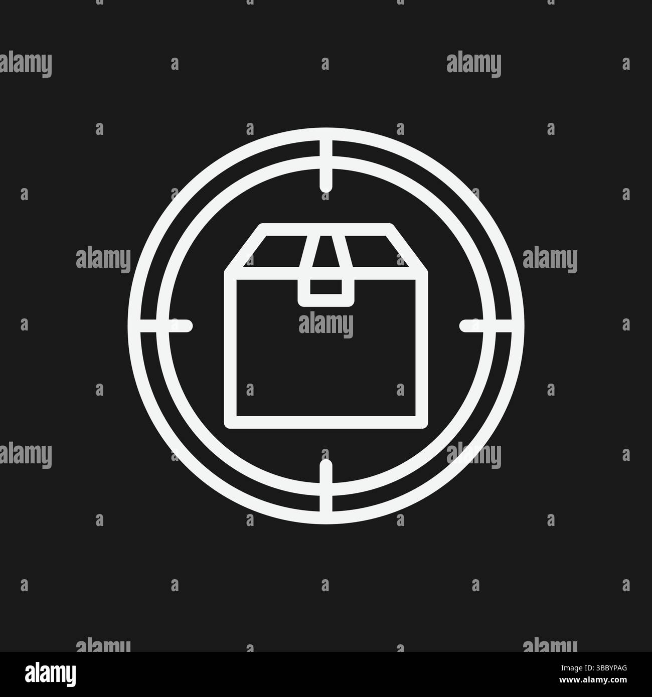 Package Tracking Icon Vector Simple Outline Illustration of Parcel ...