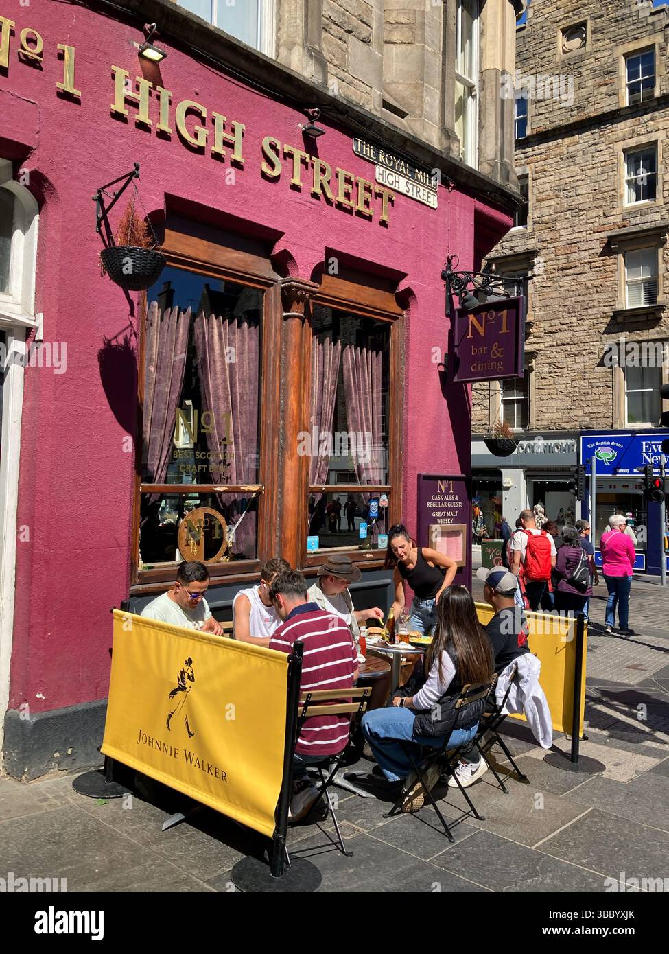 No 1. High Street pub on the Royal Mile, Edinburgh Scotland - Smartphone Captured Stock Image