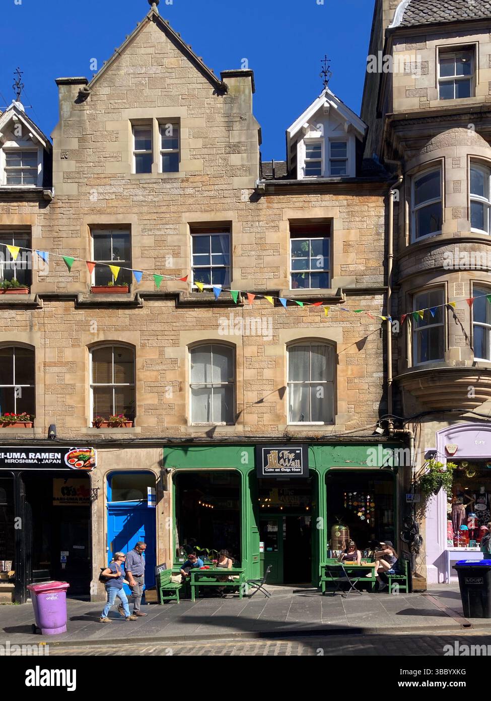 The Wall Coffee house, Cockburn Street, Edinburgh Scotland - Smartphone Captured Stock Image