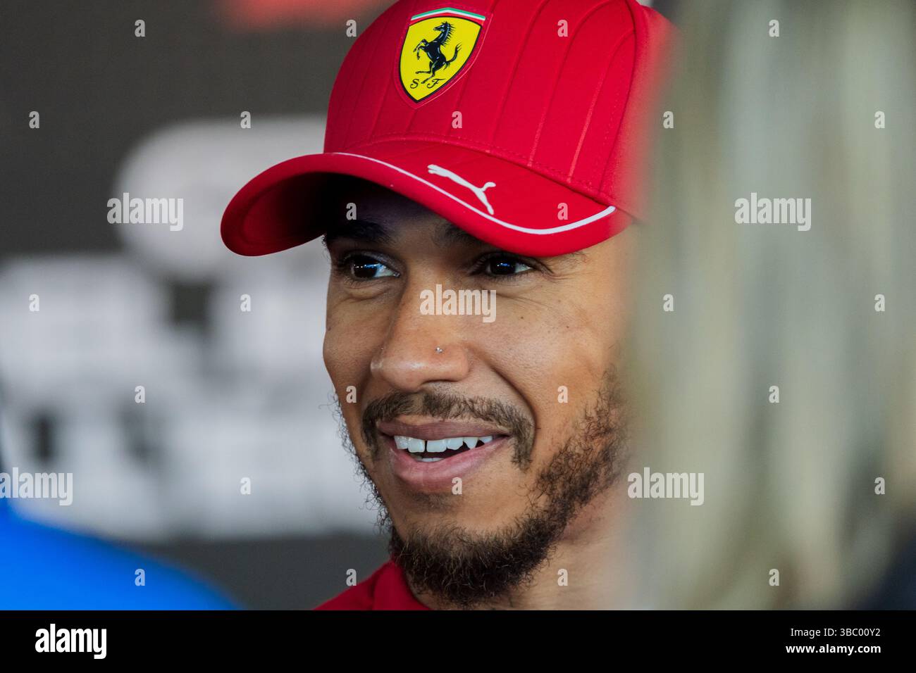 Autodromo Enzo e Dino Ferrari, Imola, Italy.17.May.2025; Lewis Hamilton of Great Britain and Scuderia Ferrari during Formula One Emilia Romagna Grand Prix Credit: Jay Hirano/AFLO/Alamy Live News Stock Photo