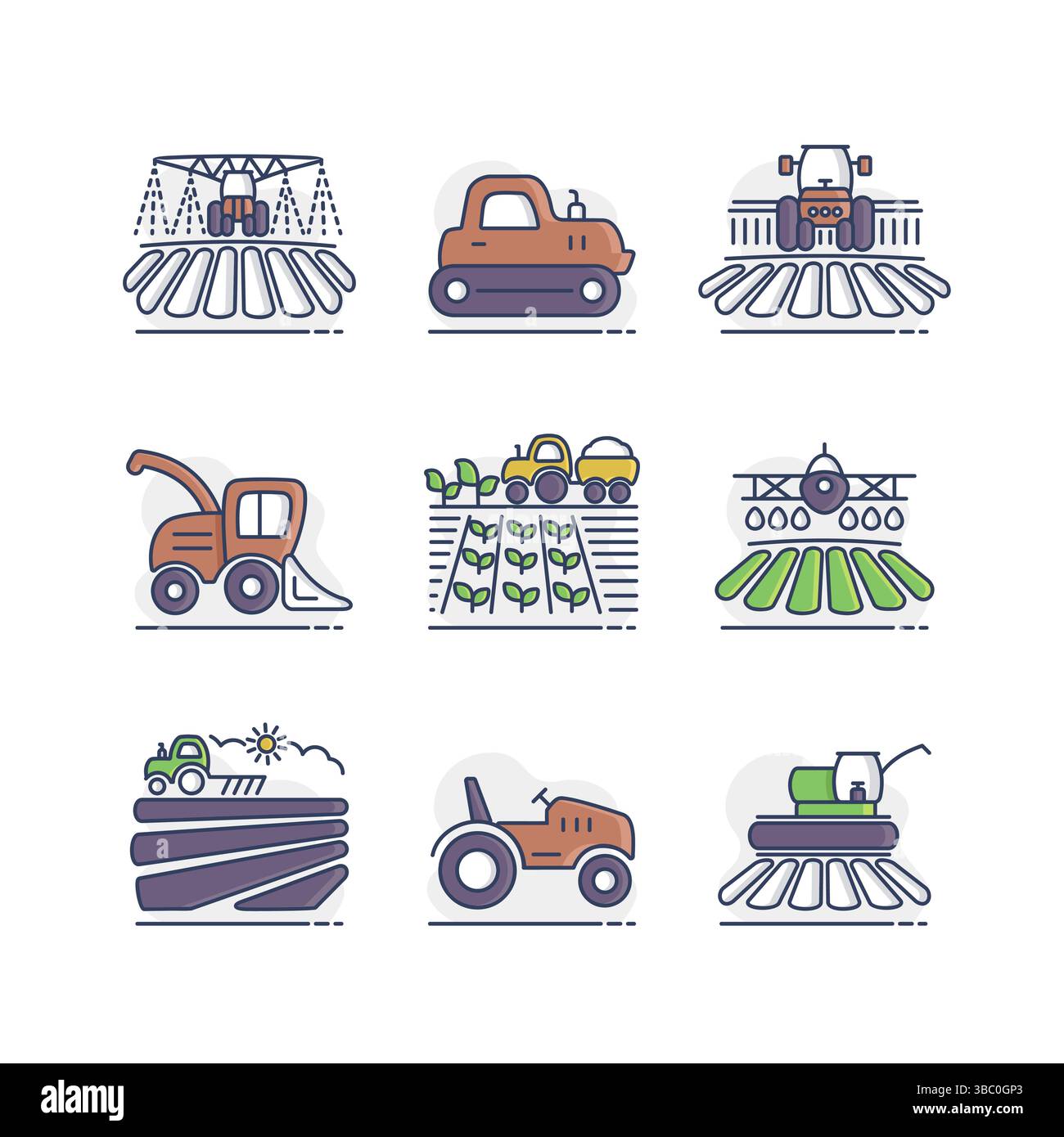 Farm Field isolated icon. Agriculture transport sign. Graph symbol for ...