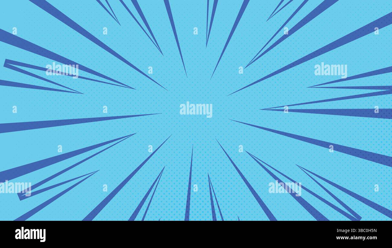 Blue Comic Explosion Background Stock Vector Image & Art - Alamy
