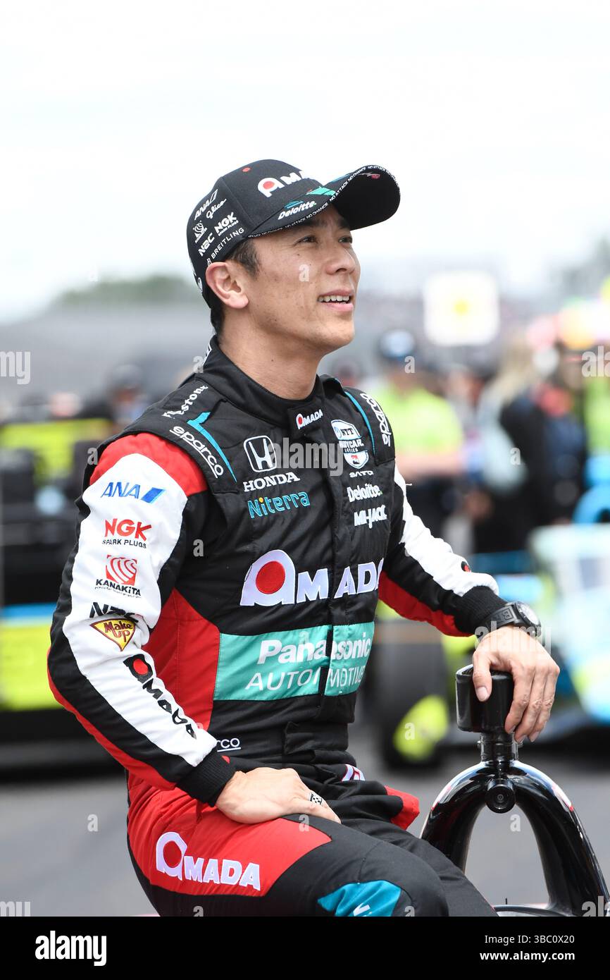 INDIANAPOLIS, IN - MAY 17: Takuma Sato (#75 Rahal Letterman Lanigan ...