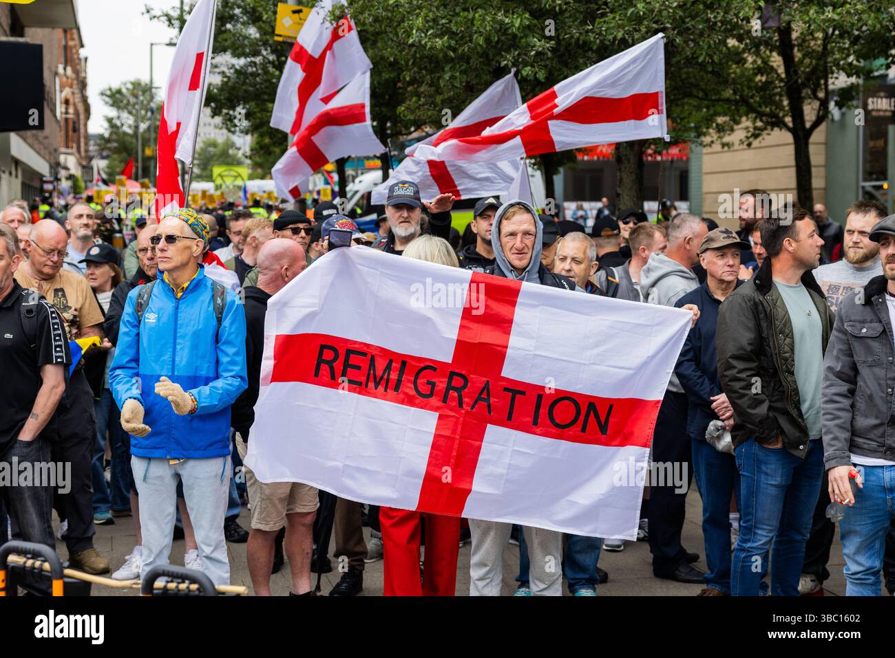 Birmingham, UK. 17 MAY, 2025. Man holds