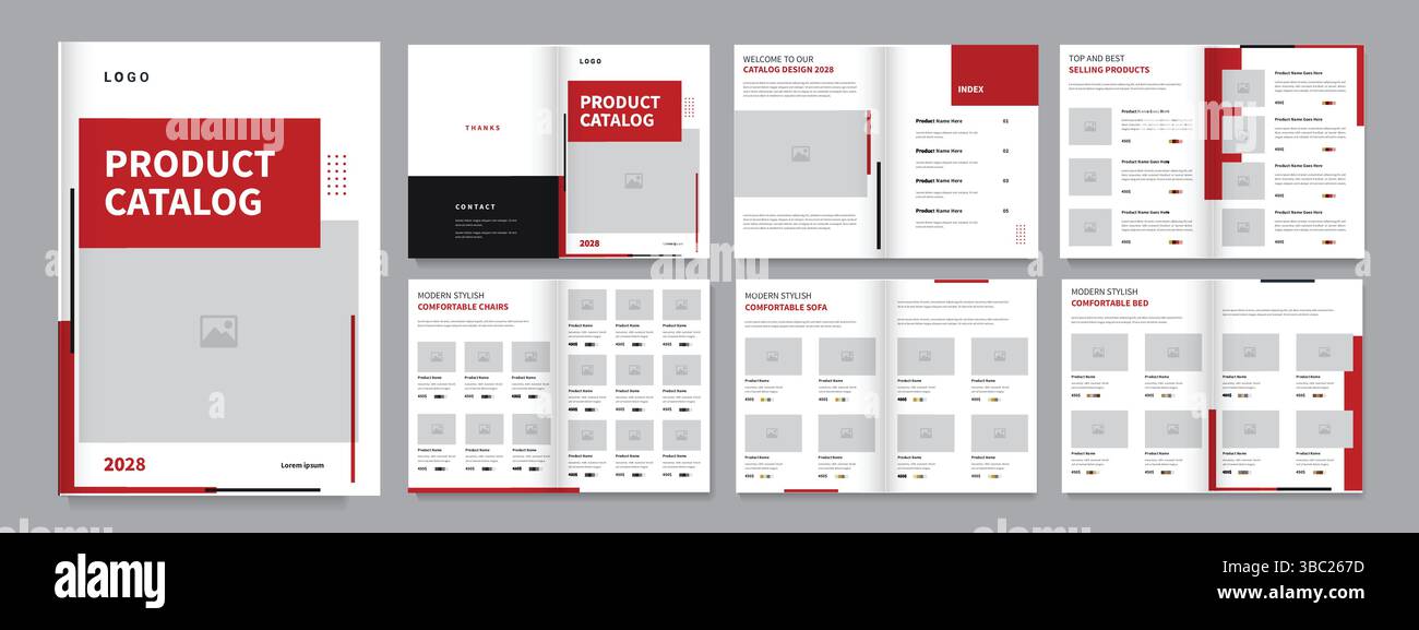 product-catalogue-design-template-print-catalogue-stock-vector-image