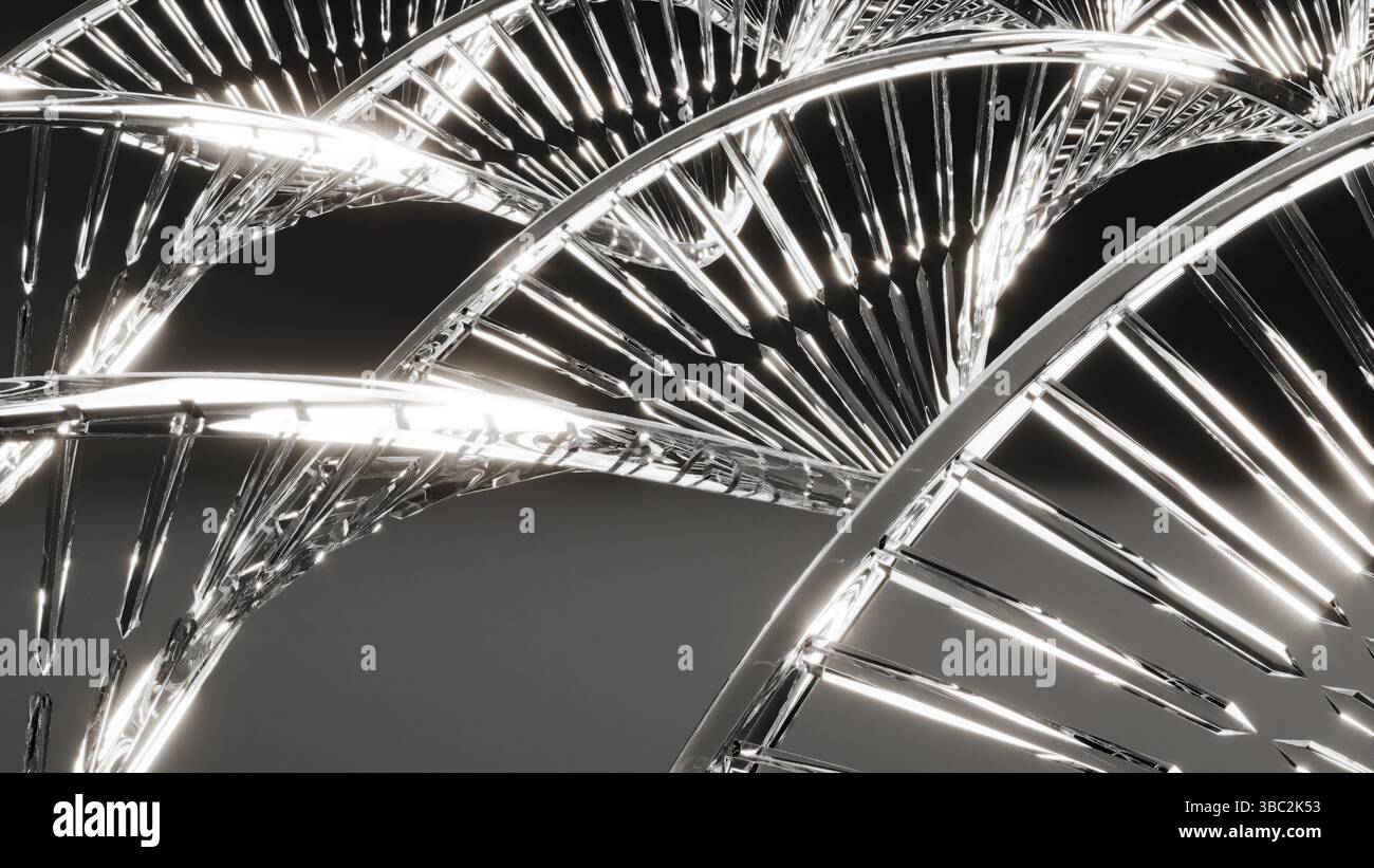 Glass 3d model double helix hi-res stock photography and images - Alamy