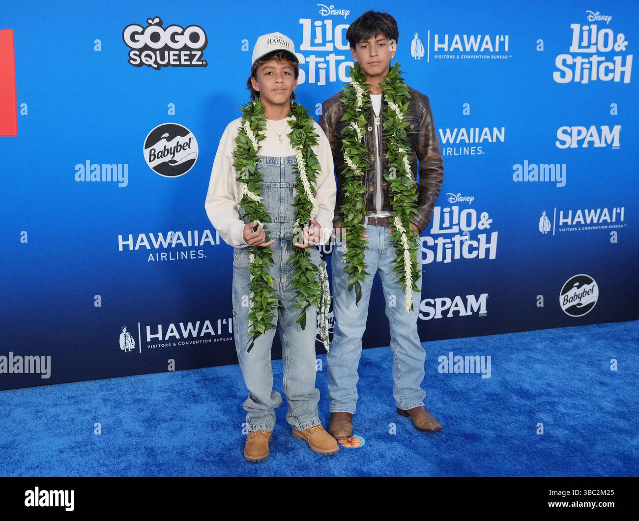Los Angeles, USA. 14th Apr, 2025. (L-R) Zyah Rhythm and Nyjah Music ...