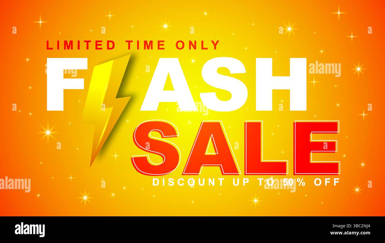 Flash Sale Promotion Shop Vector Design Template Stock Vector