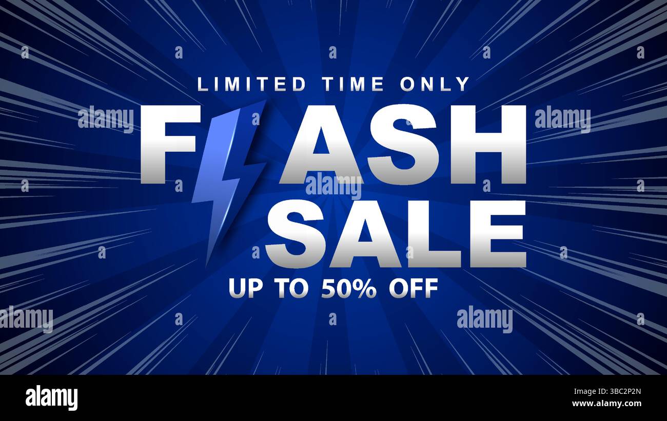 Flash Sale Promotion Shop Vector Design Template Stock Vector