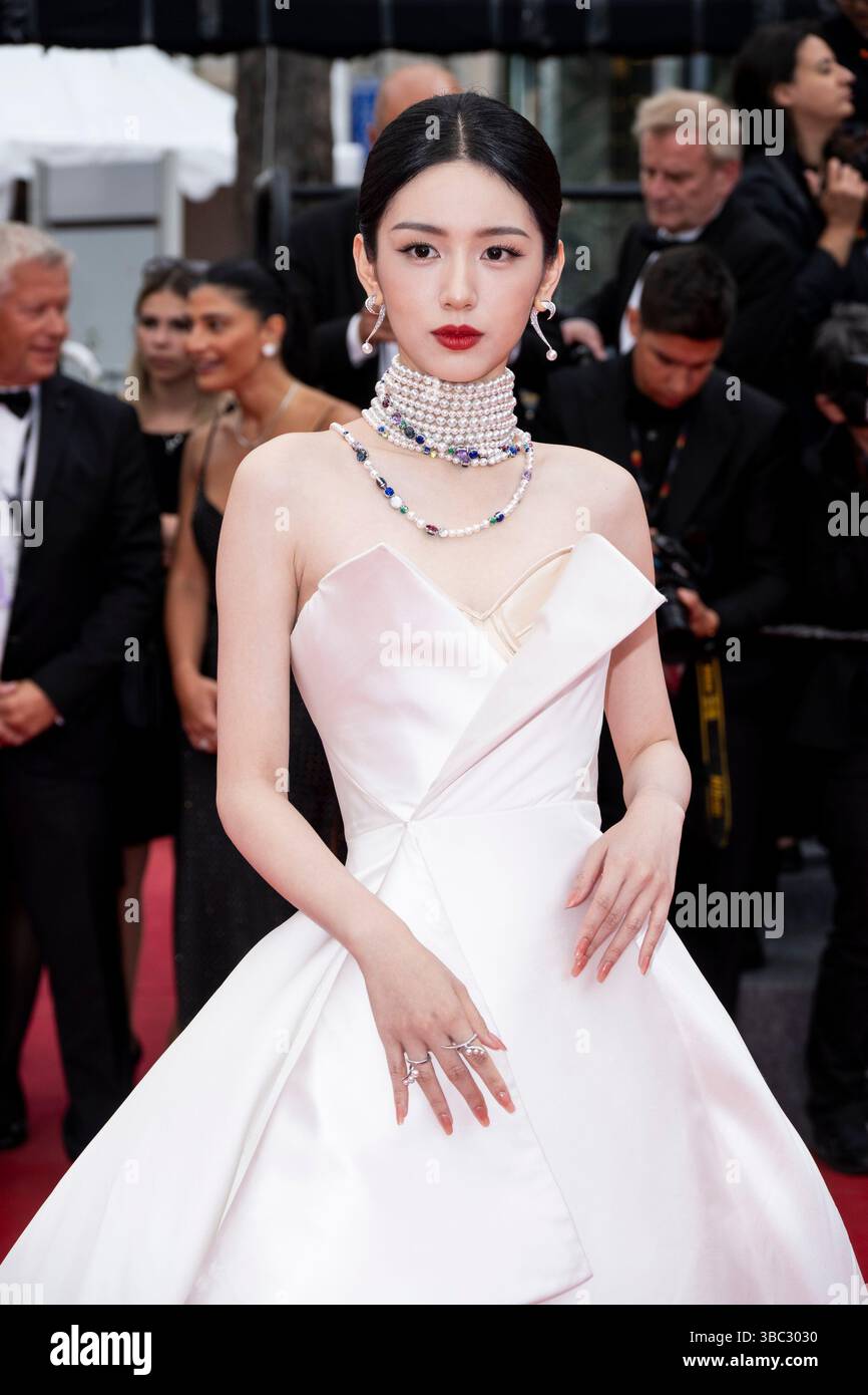 Cannes France 17th May 2025 Zhou Ye 78th Cannes Film Festival Red