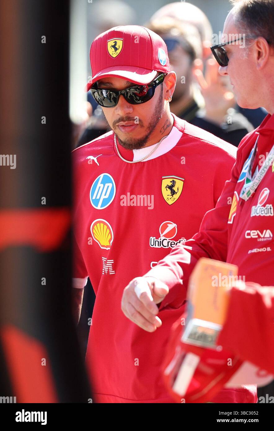 May 17th, 2025, Autodromo Enzo e Dino Ferrari, Imola, Formula 1 Grand Prix Emilia Romagna 2025, in the picture Lewis Hamilton (GBR), Scuderia Ferrari HP Stock Photo