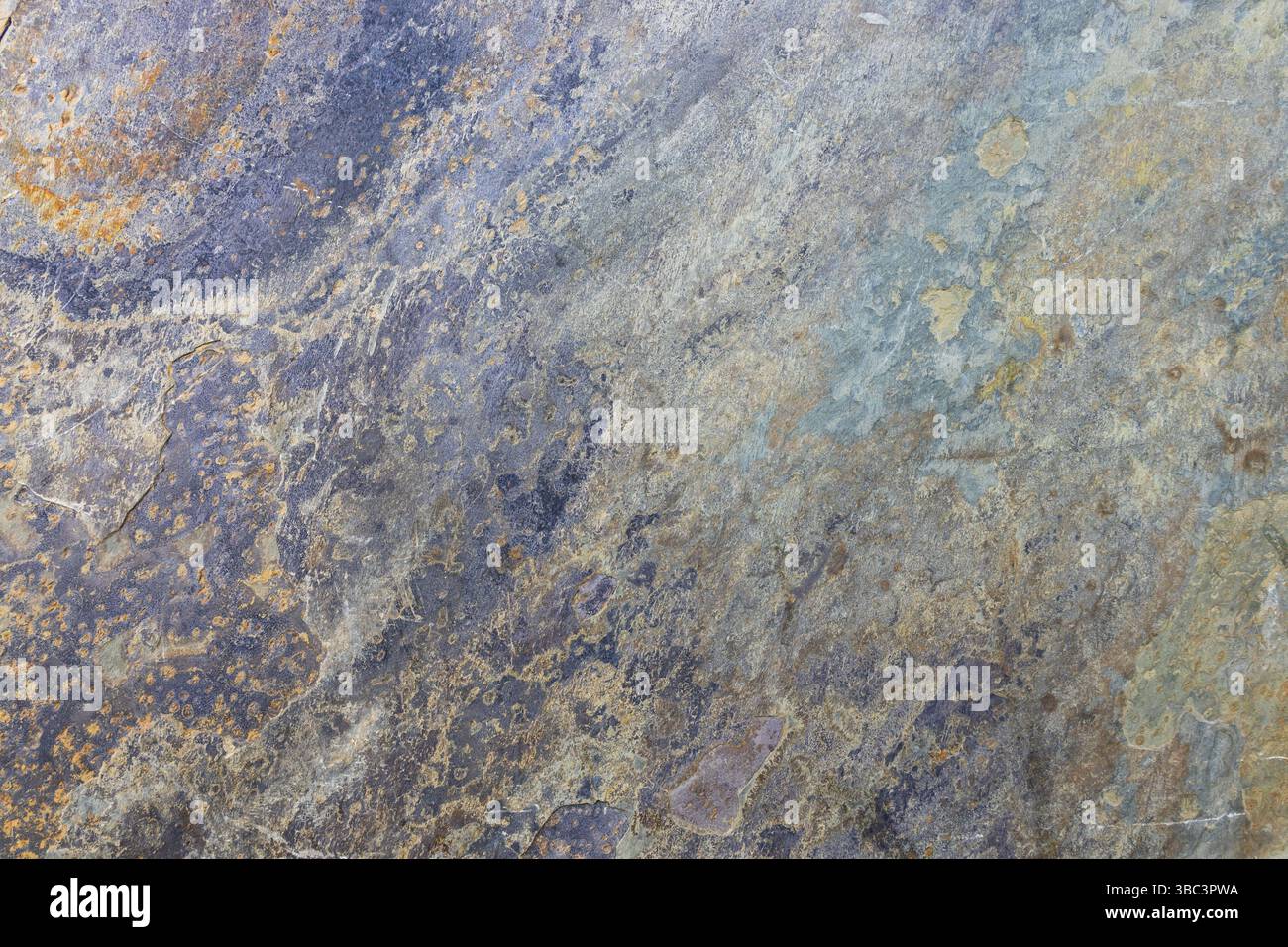 Natural Stone Texture with Blue and Gray Marble Pattern Stock Photo
