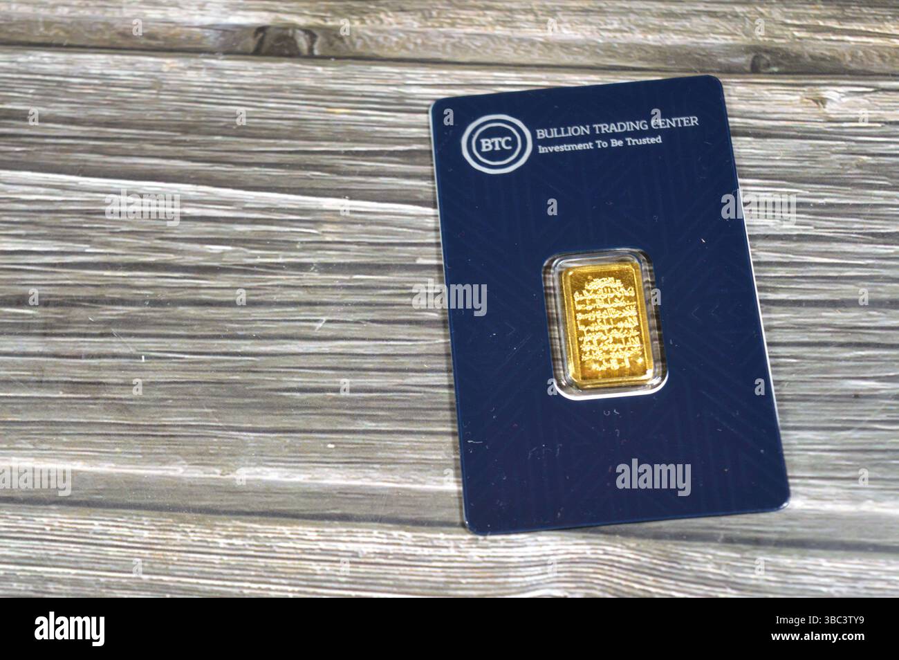 Cairo, Egypt, May 13 2025: 50 Grams 24K karat BTC Bullion Trading Center  pure yellow gold bars, gold investment, exchange price rate, inflation  crisis Stock Photo - Alamy