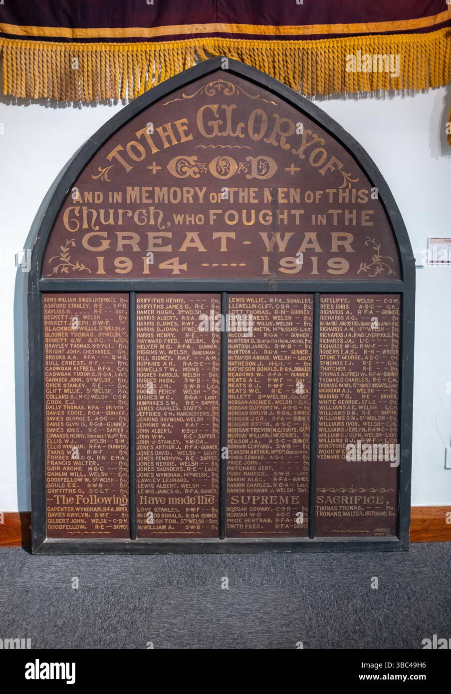 Interior of Pontypridd Museum Pontypridd Rhondda Cynon Taf South Wales UK Stock Photo