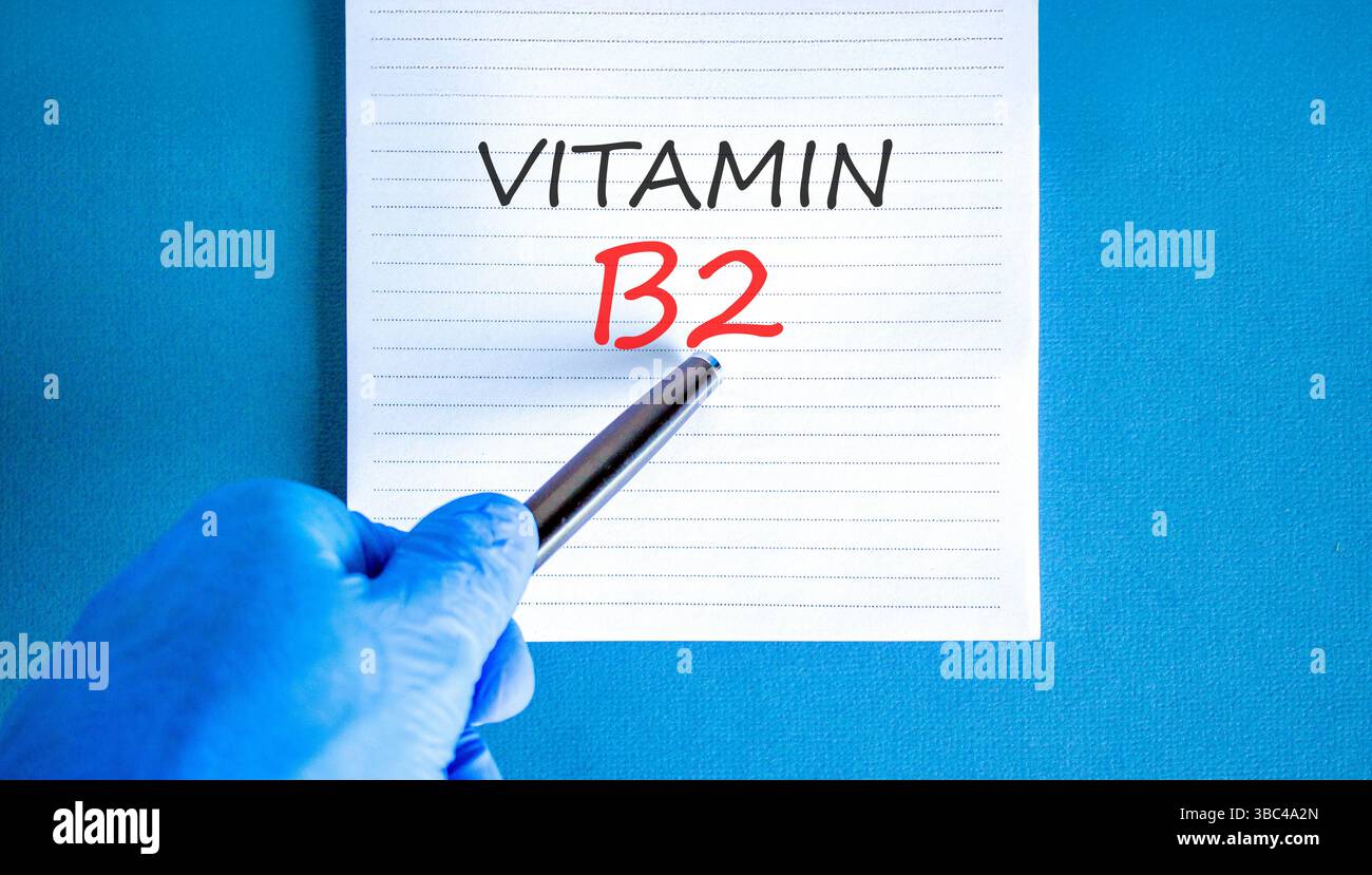 Vitamin B2 riboflavin symbol. Concept words Vitamin B2 on beautiful ...