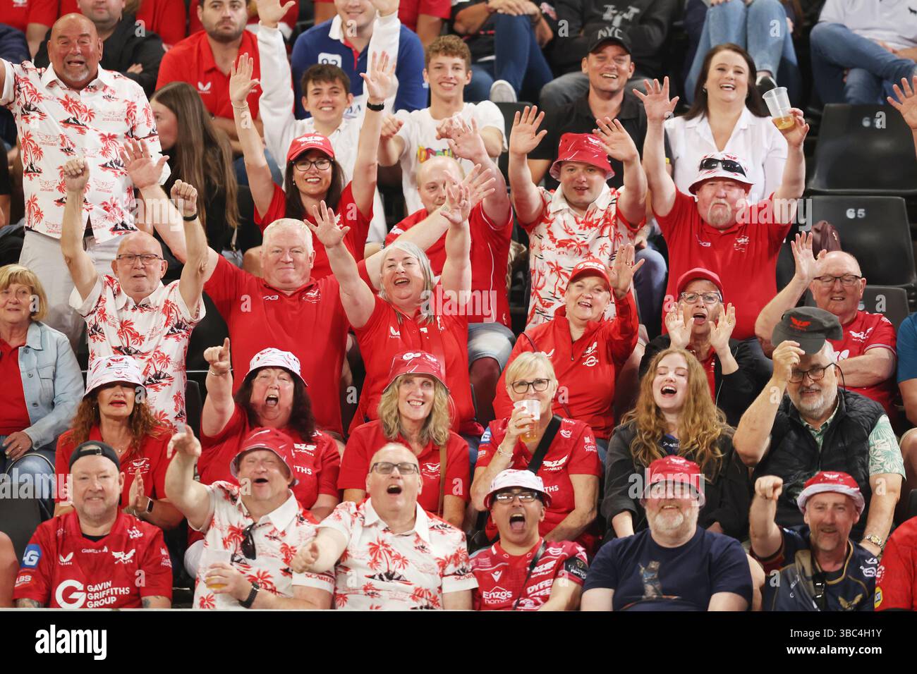DURBAN, SOUTH AFRICA - MAY 17: General views of Scarlets fans during ...