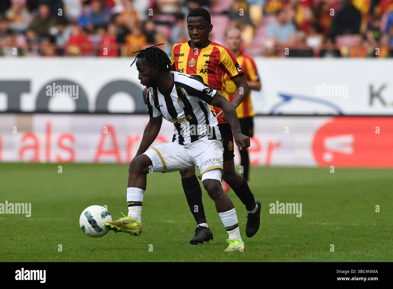Mechelen, Belgium. 18th May, 2025. Charleroi's Parfait Guiagon and ...