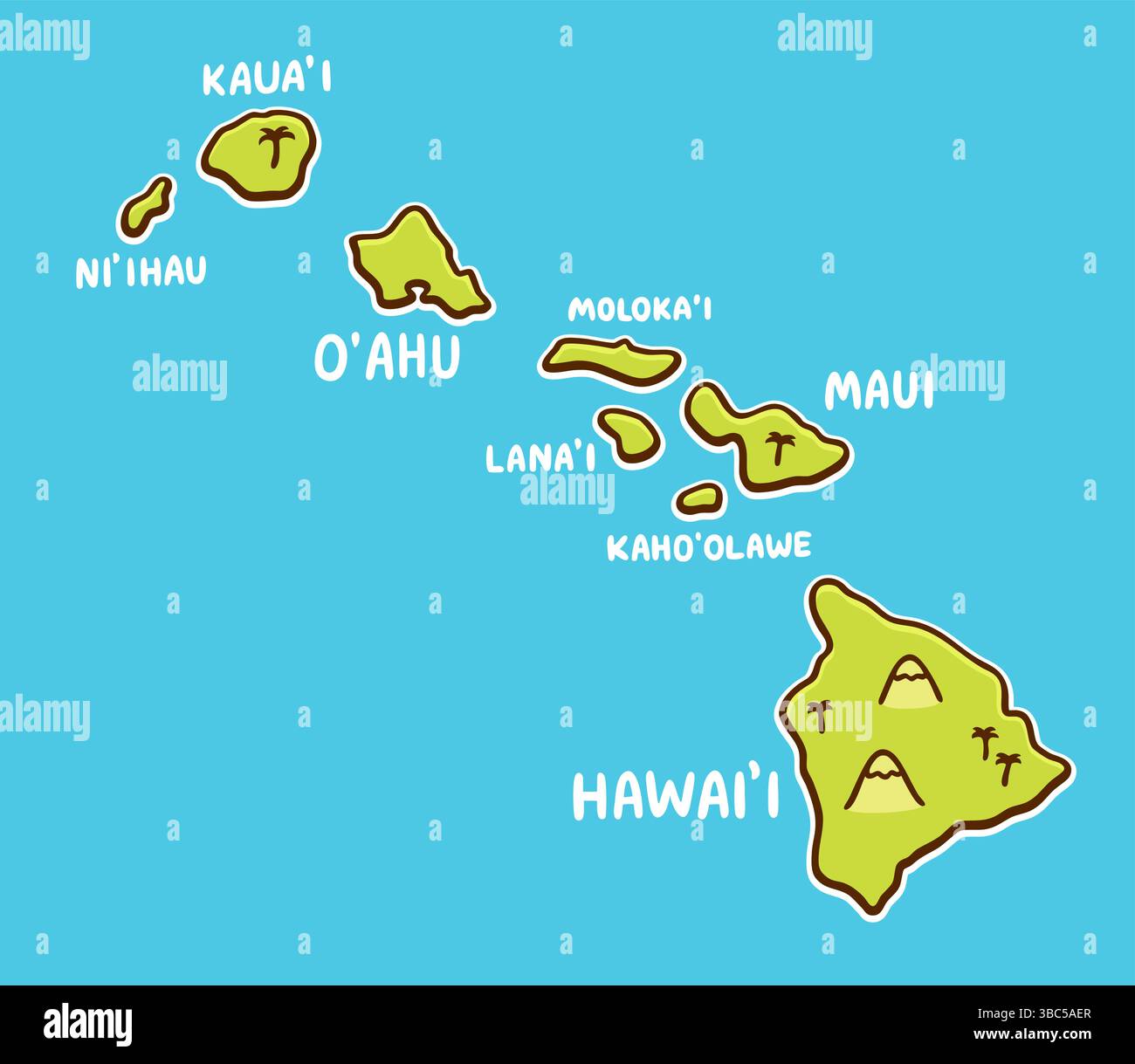 hawaiian-islands-map-hi-res-stock-photography-and-images-page-2-alamy