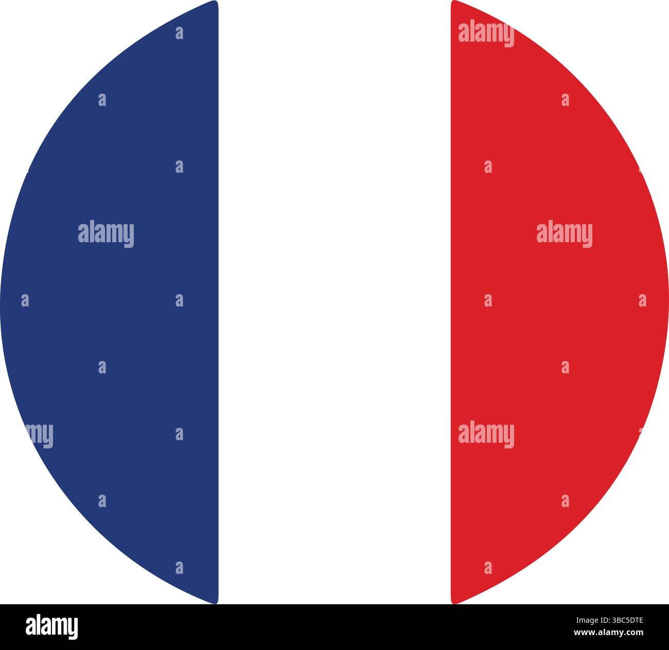 Round France Flag Vector Icon – Isolated French Flag Button Design ...