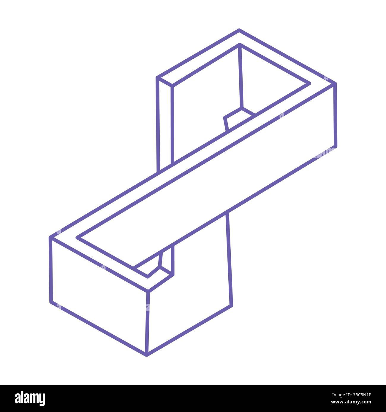 Illusion shapes. 3d geometry tattoo. Optical illusion figure in trendy ...