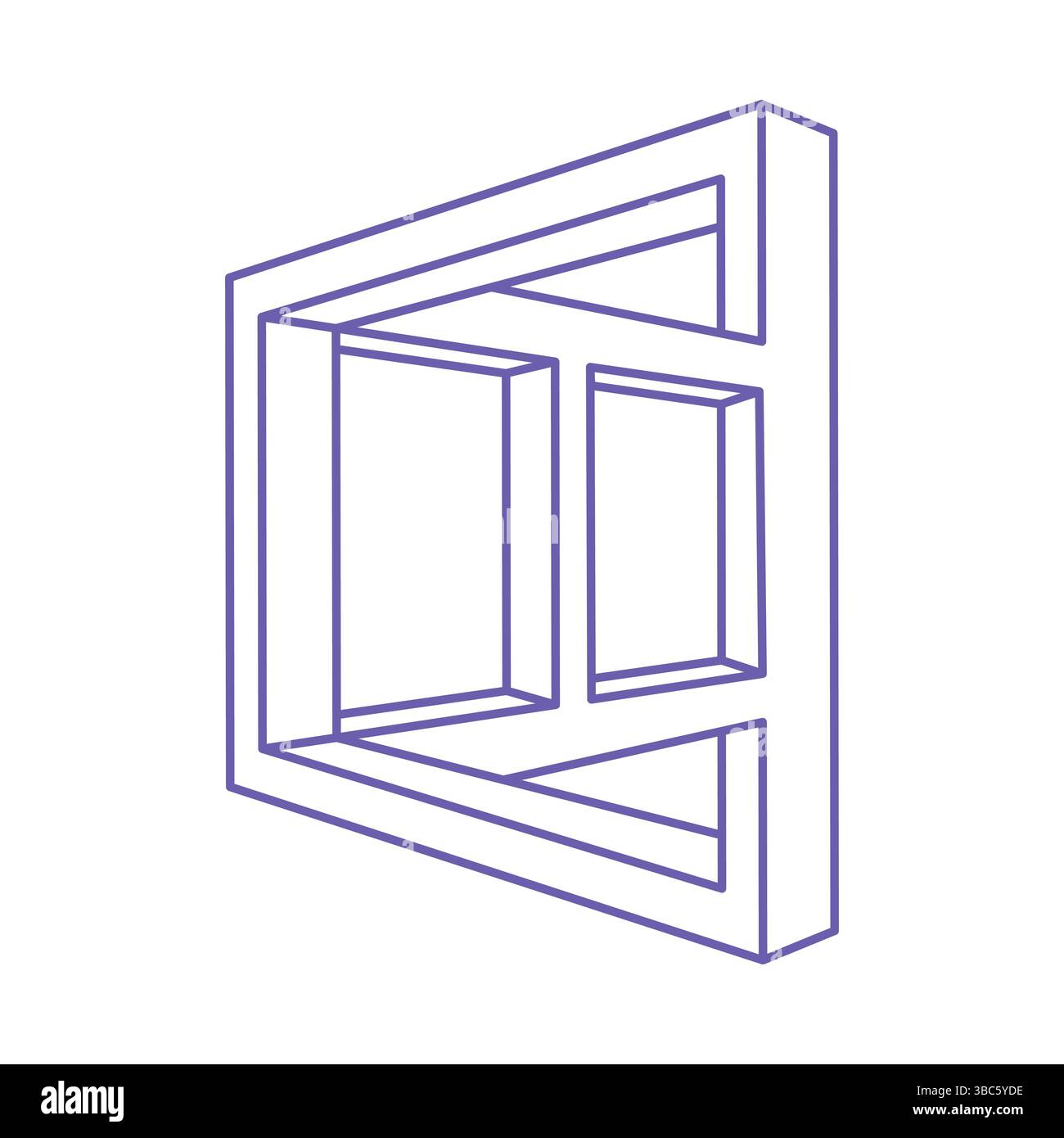 Forbidden Shape In Geometry Impossible shape. Sacred geometry figures. Optical illusion. Abstract ...